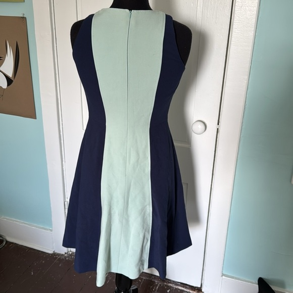 Boden color block fit and flare lined midi sleeveless dress six - Picture 3 of 5